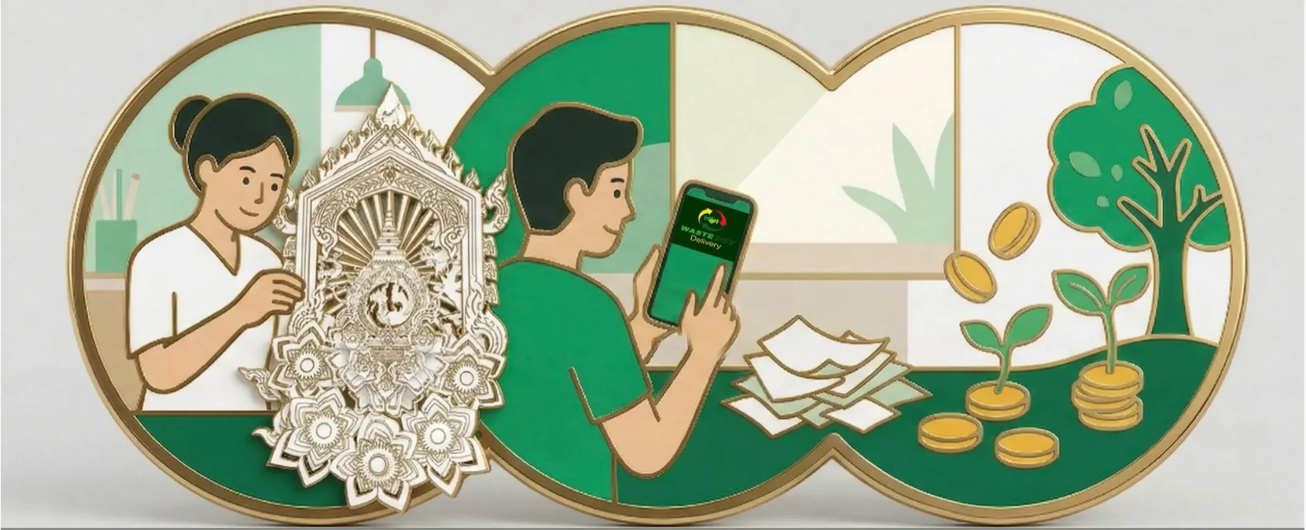 พวงหรีดกระดาษรีไซเคิล