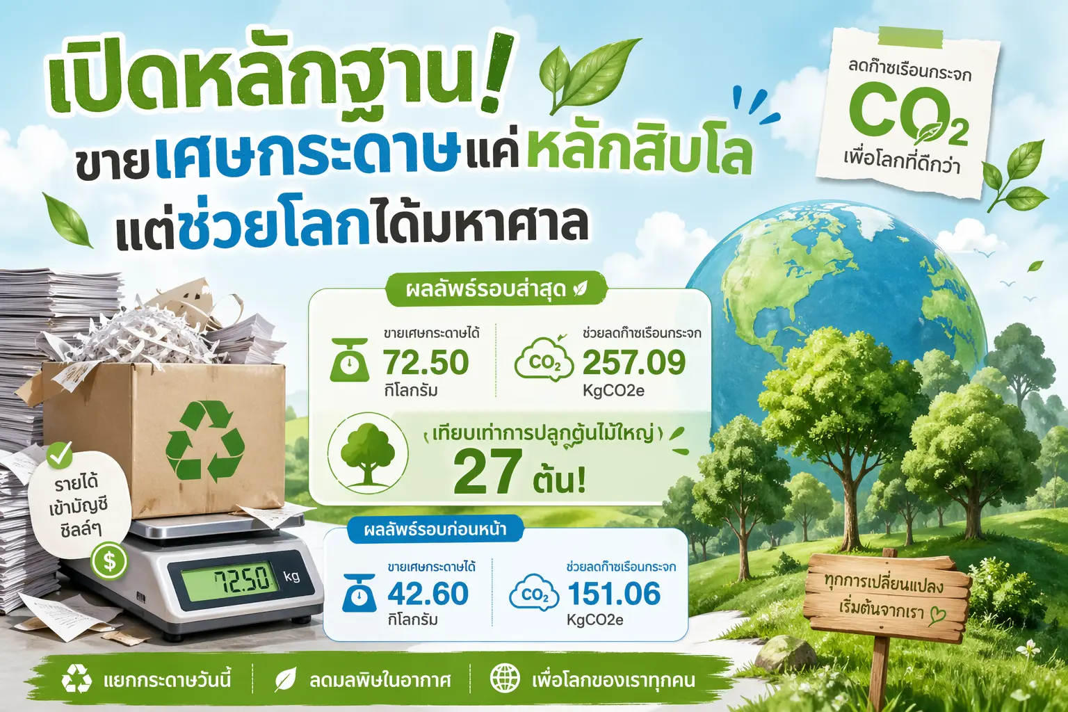 สร้างรายได้จากเศษกระดาษ