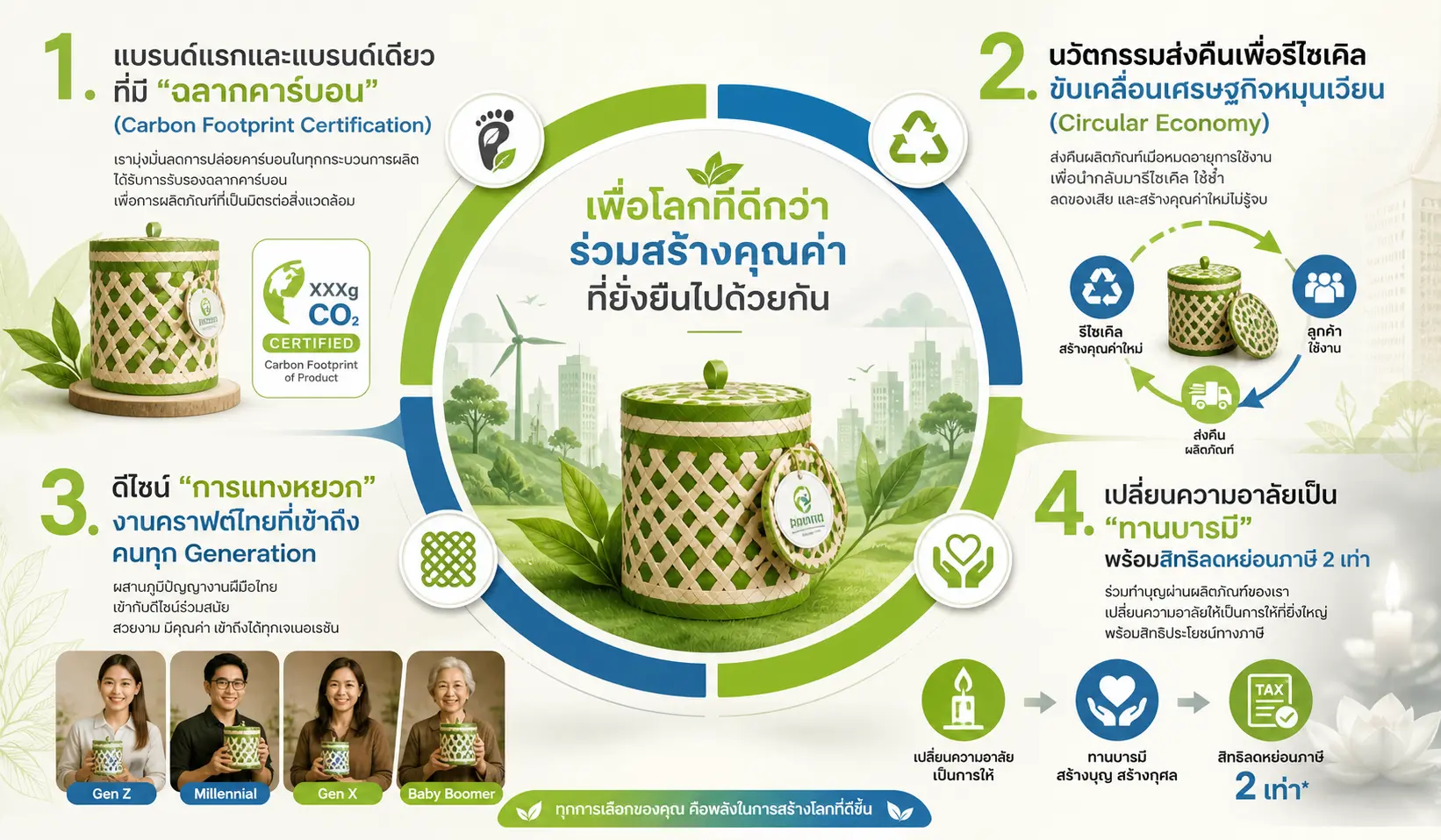 พวงหรีดฉลากคาร์บอน-หรีดอารักษ์ ใบรับรองจากองค์การบริหารจัดการก๊าซเรือนกระจก
